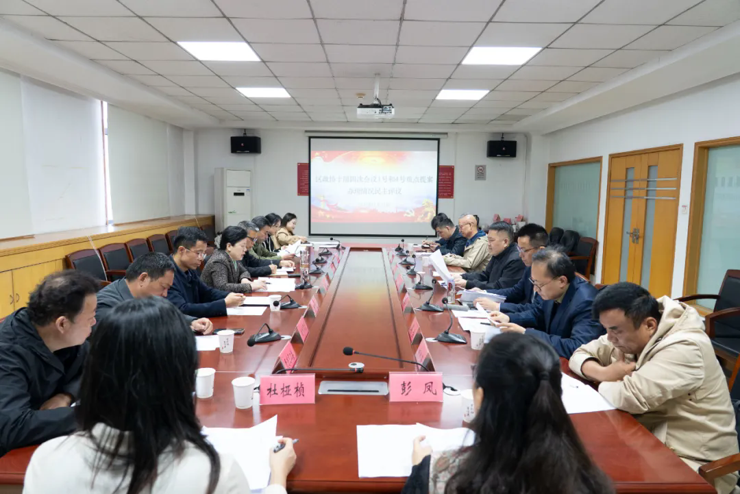 区政协开展1号和4号重点提案办理情况民主评议活动